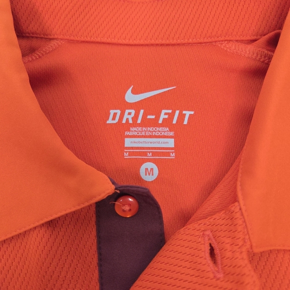 Nike Virginia Tech Performance Polo Shirt Size M - Picture 7 of 11